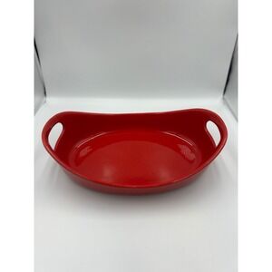 Rachael Ray Red Stoneware Oval Baker 2.25 Quart Casserole Dish H016S